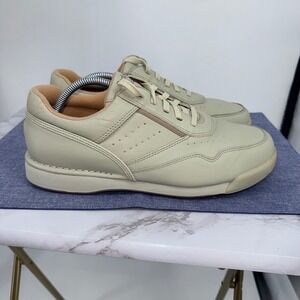 Rockport ProWalker M7100 Men 10.5 Beige Leather Lace Up Style 03313 Comfort